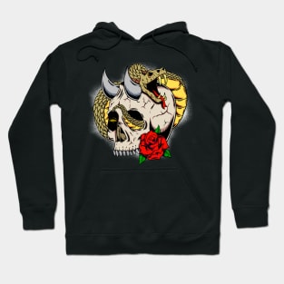 Snake skull roses Hoodie